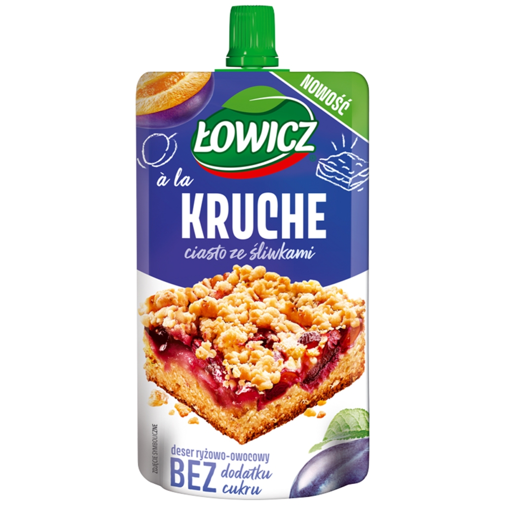 ŁOWICZ Deser a la kruche ciasto ze śliwkami 100g - Łowicz