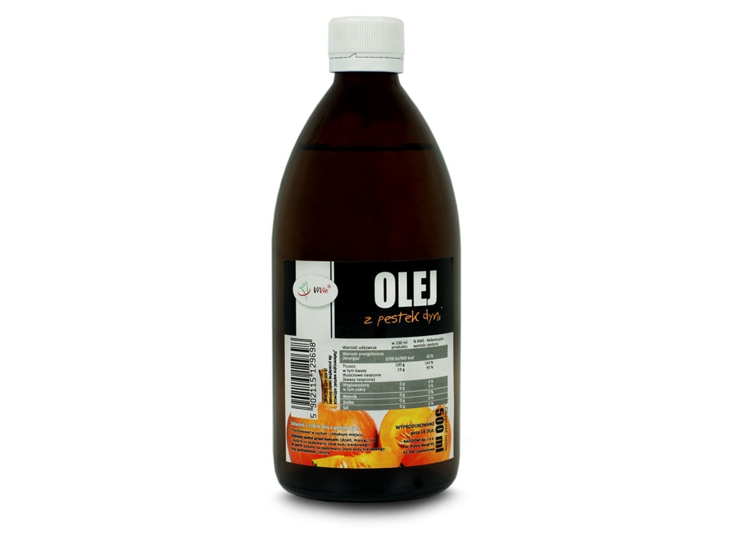 Olej z pestek dyni zimnotłoczony 500ml ViVio - Vivio