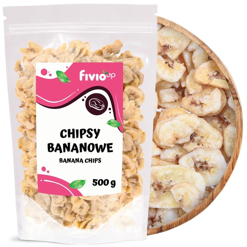 Chipsy bananowe 500 g - Fivio