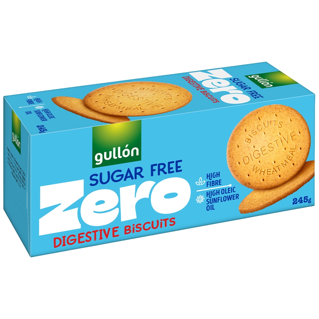 Gullón Ciasteczka pszenne pełnoziarniste bez cukru 245 g - Gullón