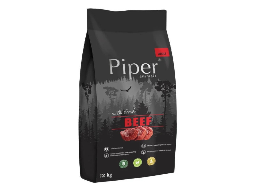 PIPER Sucha karma dla psa z wołowiną 12 kg