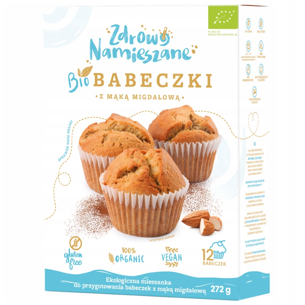 Zdrowo Namieszane Babeczki z mąką migdałową BIO 272g