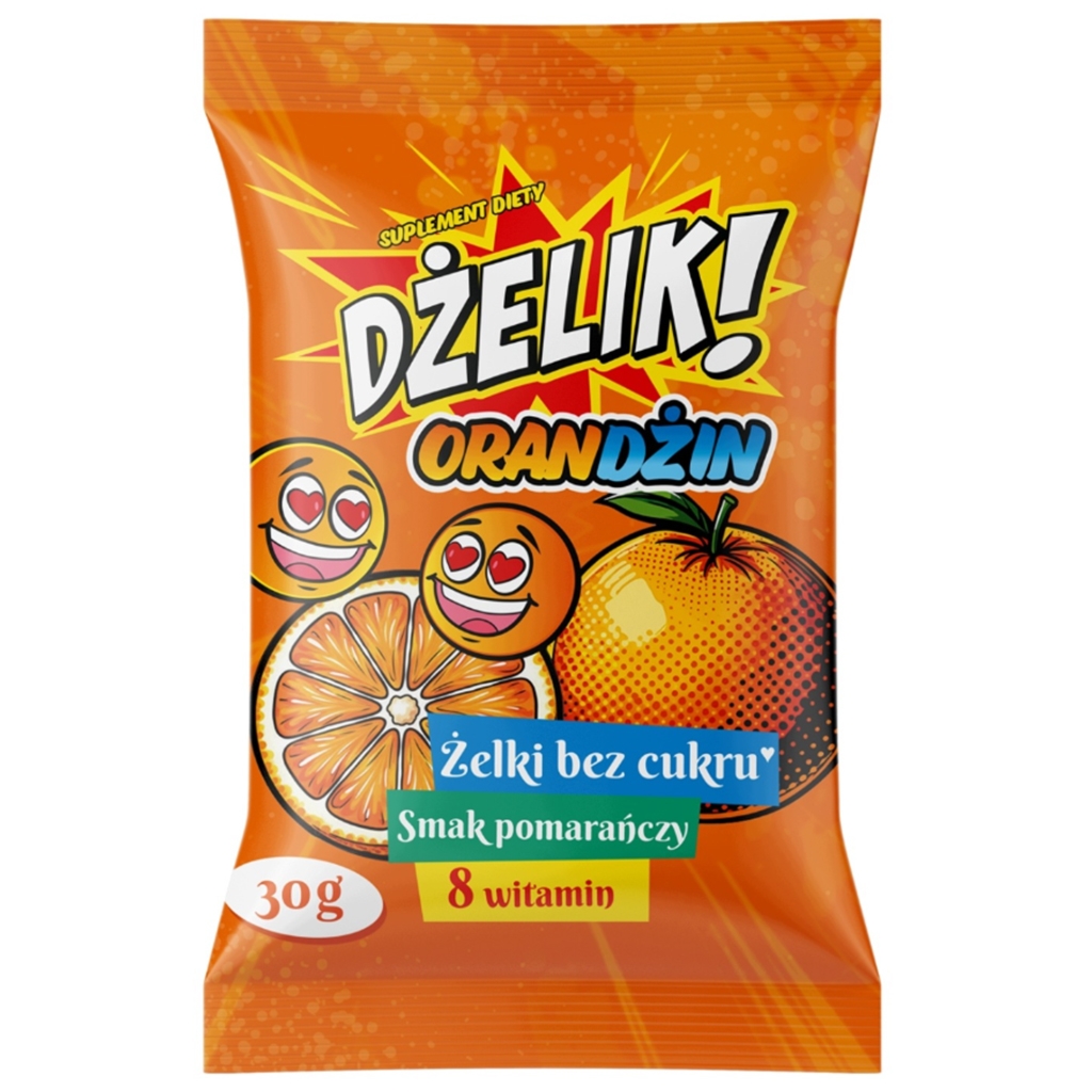 STARPHARMA DŻELIK! ORANDŻIN Żelki Bez Cukru o Smaku Pomarańczowym 30g