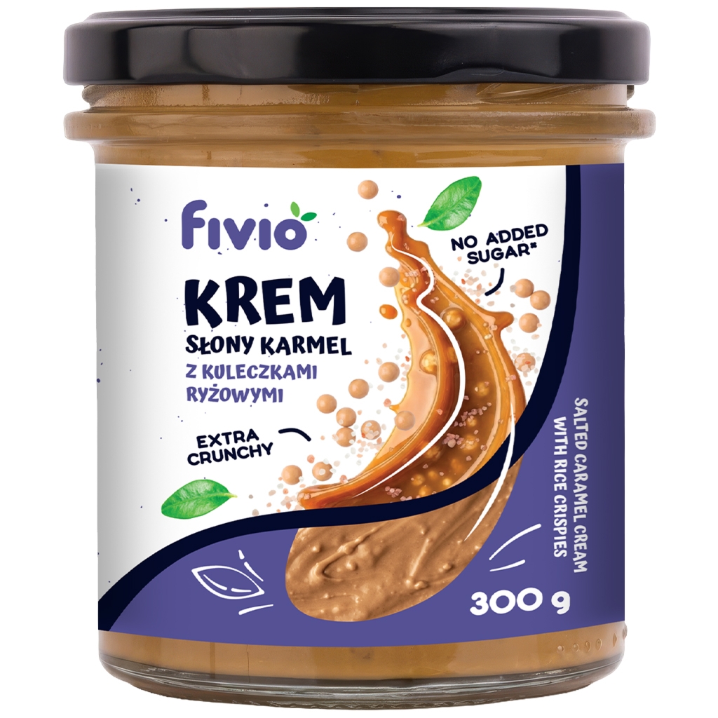 fivio Krem słony karmel z kuleczkami ryżowymi 300g - Fivio