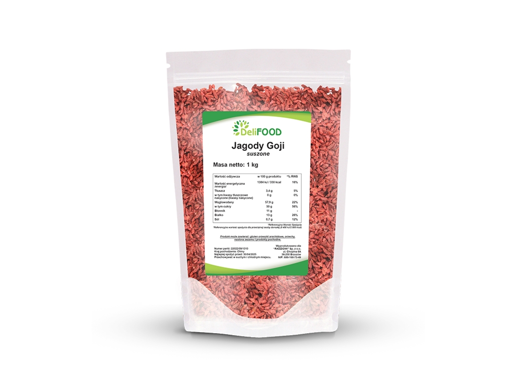 Jagody Goji suszone 1 kg - Delifood