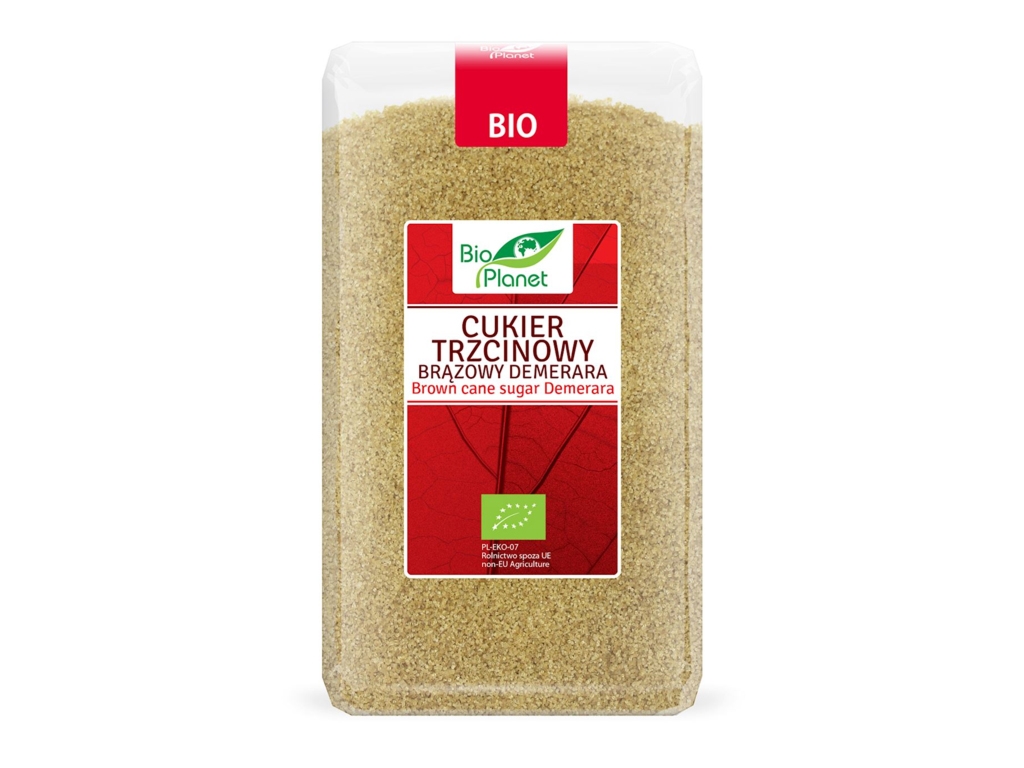 BIO Cukier trzcinowy brązowy 1kg BIO PLANET - Bio Planet