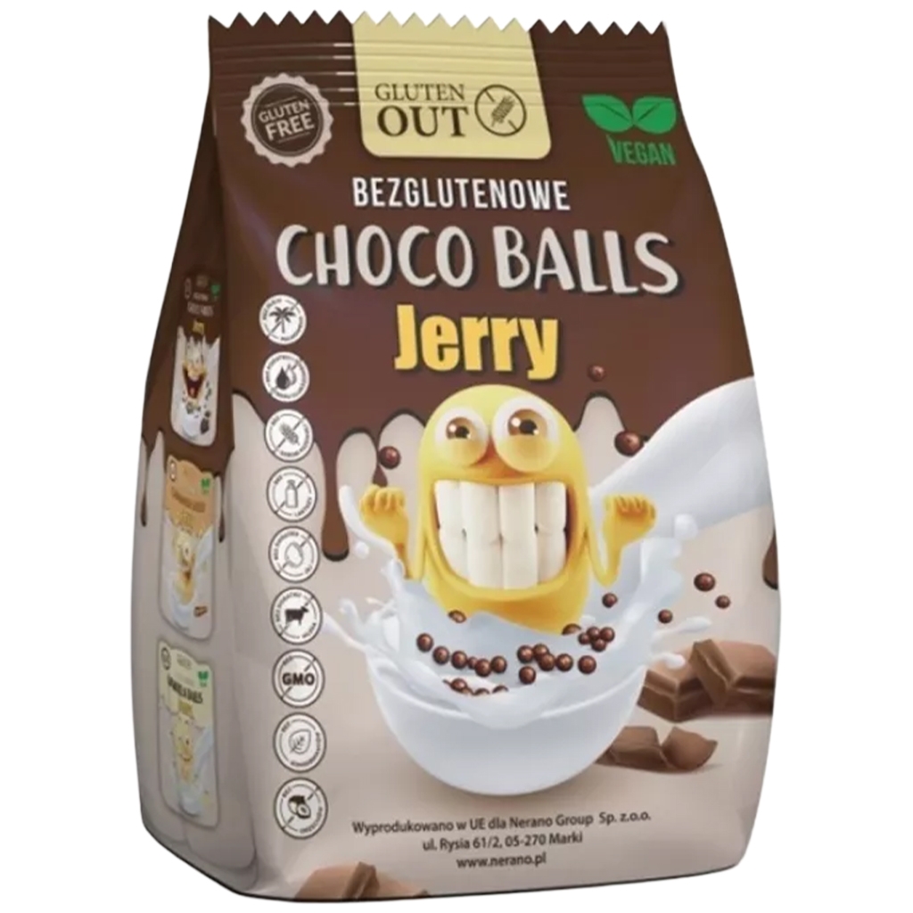 Kulki zbożowe kakaowe bezglutenowe 375g - Jerry