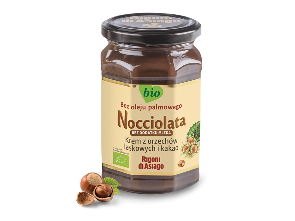 BIO Krem o orzech lask.i kakao BDM 250g Nocciolata - Rigoni Di Asiago