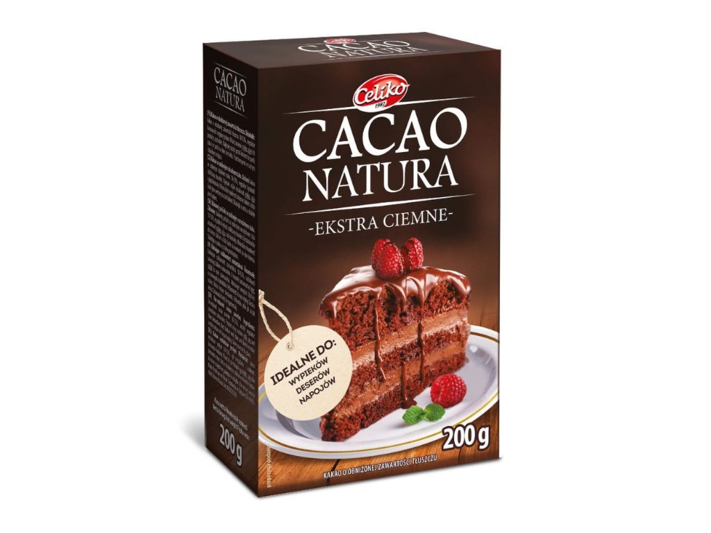 Kakao naturalne ciemne Cacao Natura 200g - Celiko