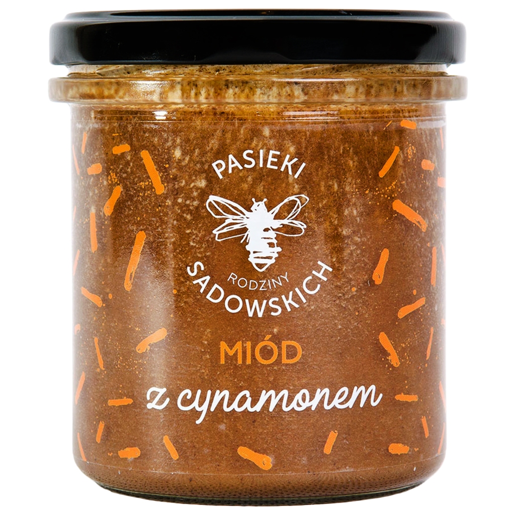 PASIEKI RODZINY SADOWSKICH Miód z cynamonem 430g - Pasieki Rodziny Sadowskich