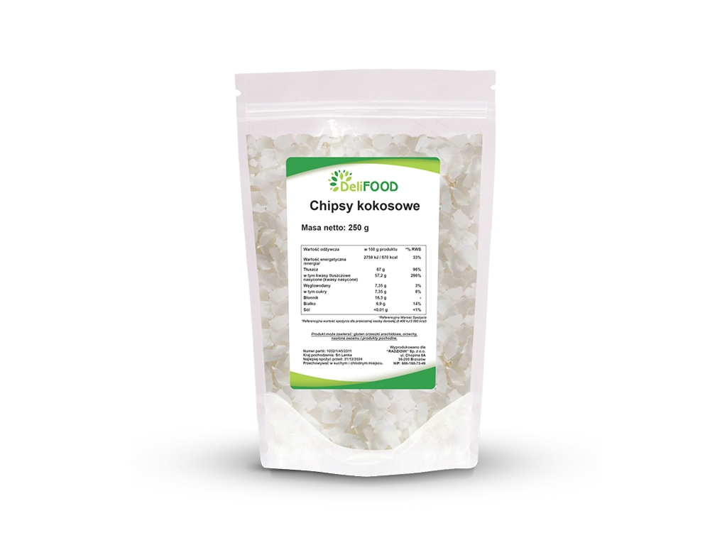 Chipsy kokosowe 250g - Delifood