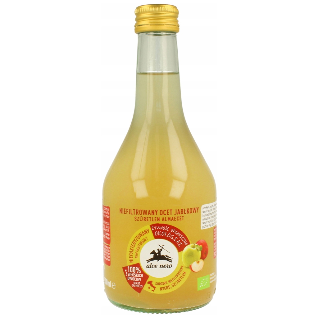 ALCE NERO Ocet jabłkowy 5 % niefiltrowany bio 500 ml - Alce Nero