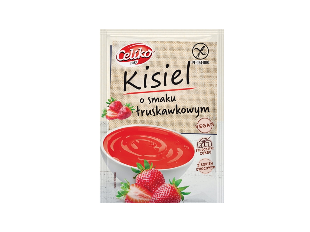 Kisiel o smaku truskawkowym 40g - Celiko