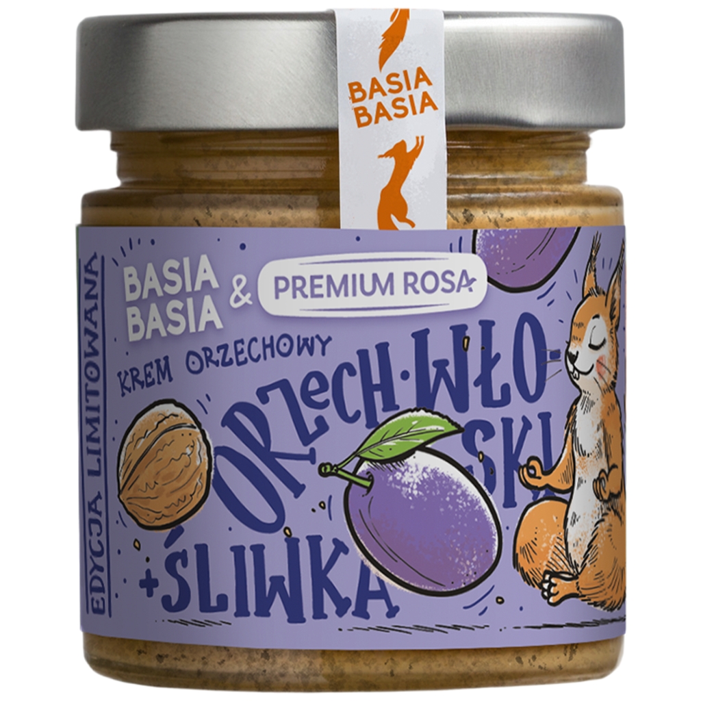 Krem z orzechów włoskich ze śliwką 195g - Basia Basia