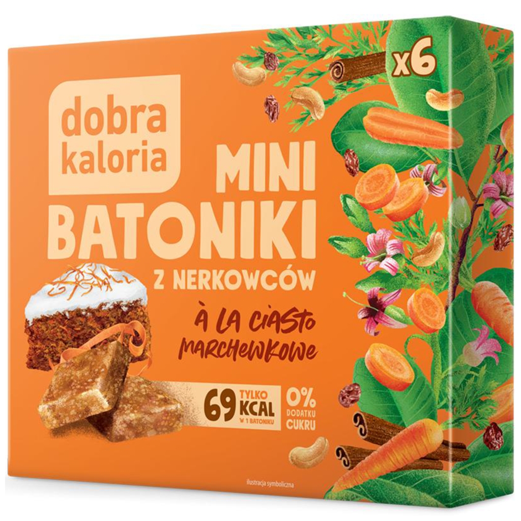 Mini batoniki z nerkowców à la ciasto marchewkowe 102g - Dobra Kaloria