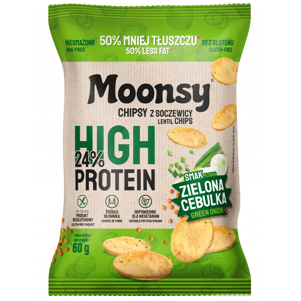 Moonsy Moonsy soczewicowe zielona cebulka 60g - Moonsy