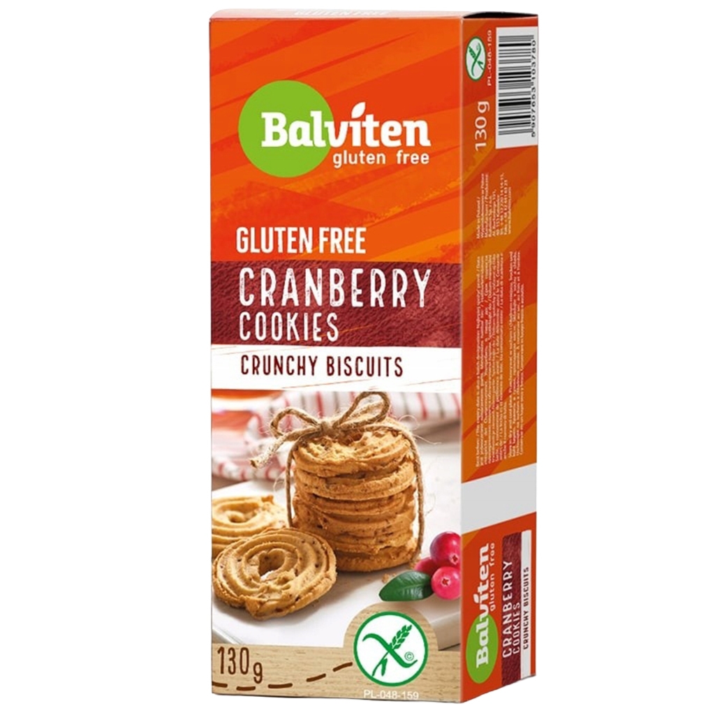 Balviten Herbatniki kruche żurawinowe bezglutenowe 130 g - Balviten