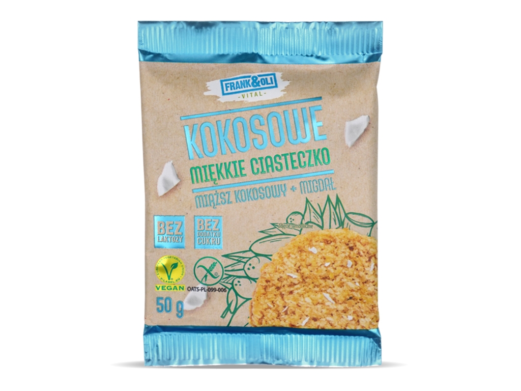 Ciasteczko kokosowe+migdał 50g Frank&Oli - Frank&oli