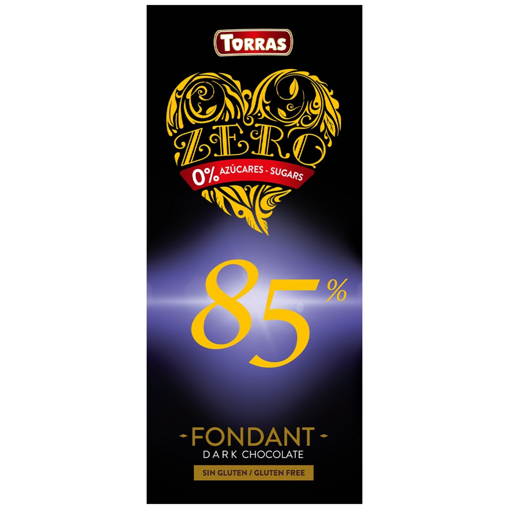 TORRAS Czekolada gorzka 85% kakao bez dodatku cukru 100 g - Torras