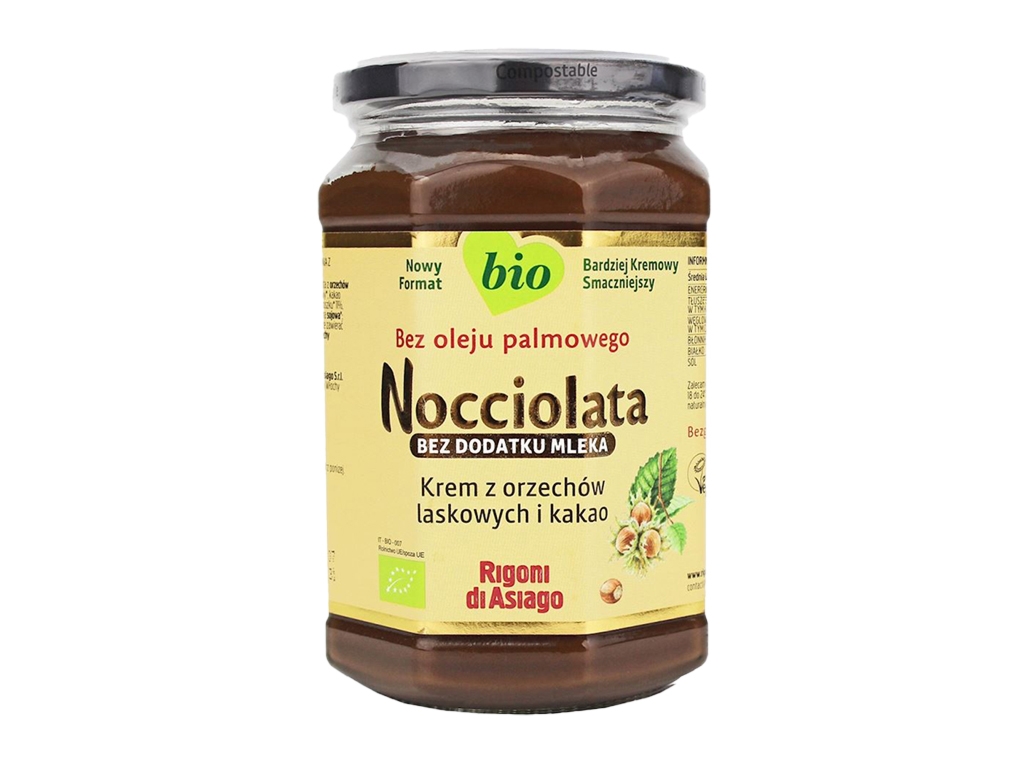 BIO Krem orzechowy bez dodatku mleka 650g Nocciolata - Rigoni Di Asiago