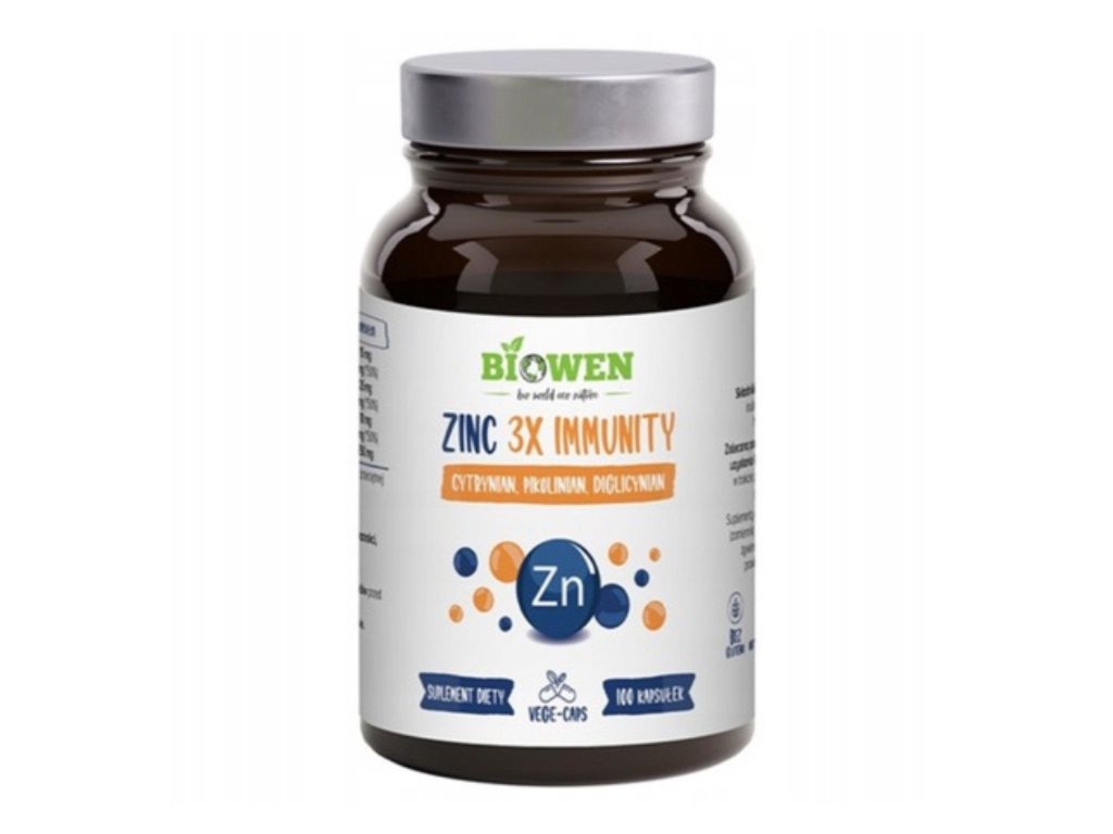 Cynk Complex Zinc 3x immunity 100 kapsułek - Biowen