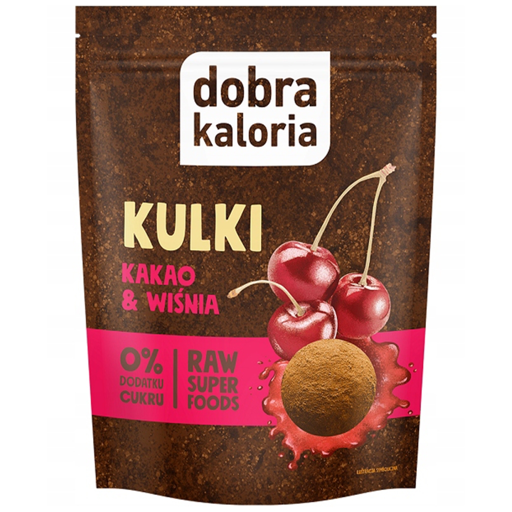 Kulki mocy Kakao&Wiśnia bez cukru 58 g - Dobra Kaloria
