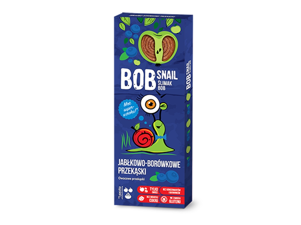 Przekąska jabłko-borówka kartonik 30g BobSnail - Eco-snack