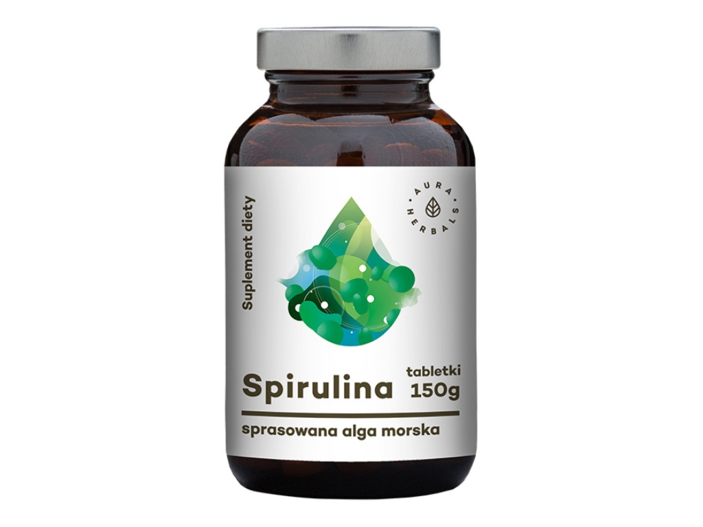 Spirulina, 150 g, tabletki 600 szt - Aura Herbals