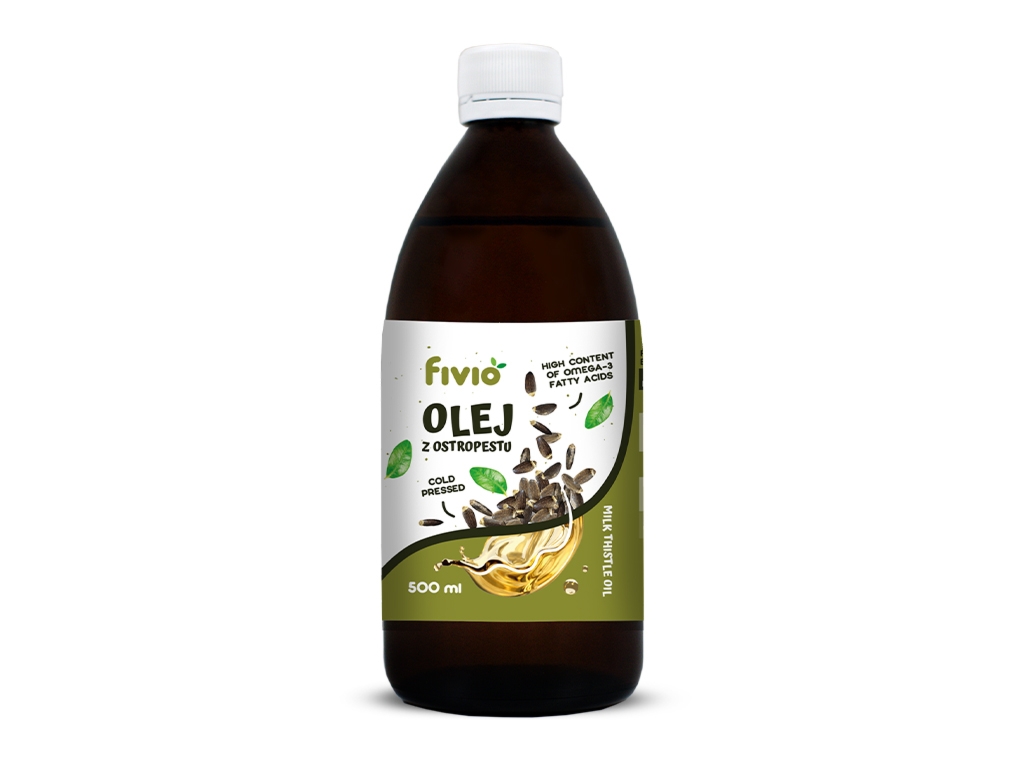 Olej z ostropestu zimnotłoczony 500ml - Fivio