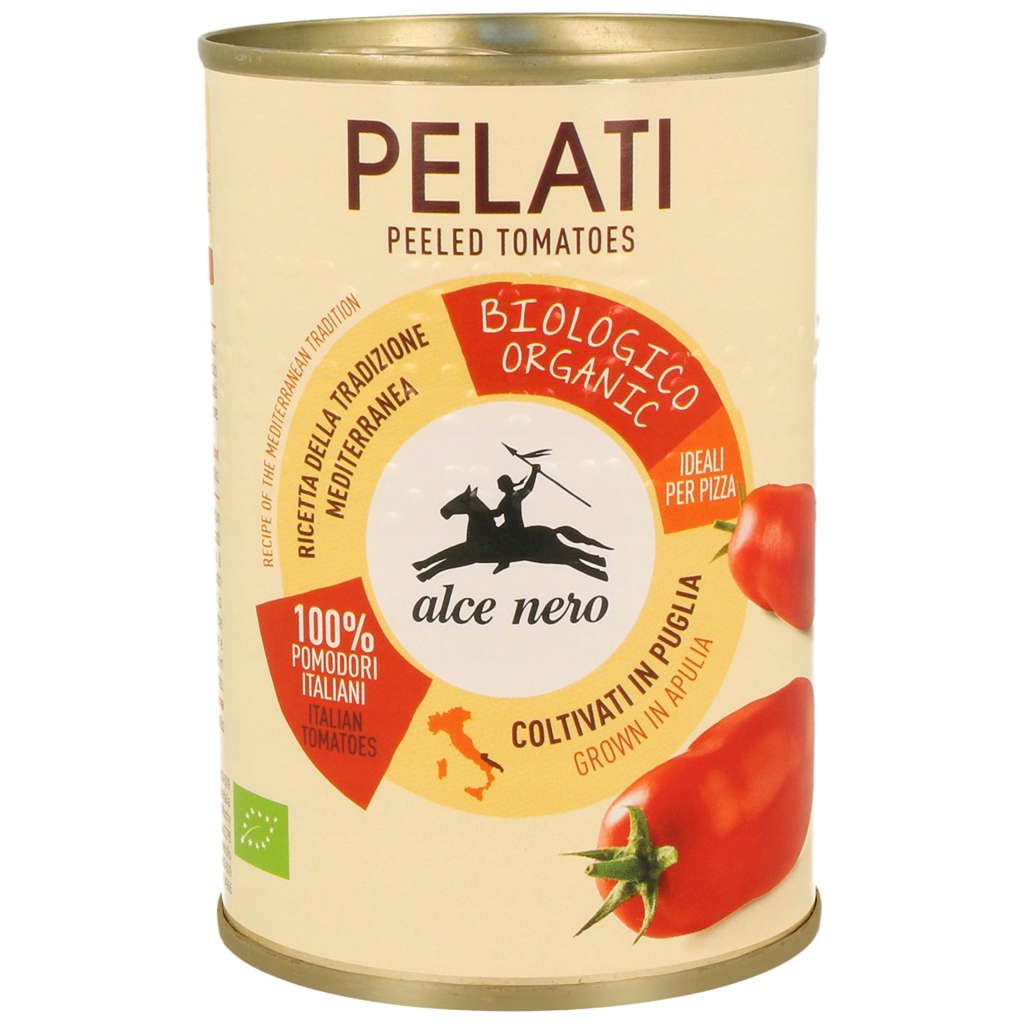 Pomidory pelati bez skóry bio 400 g (240 g) - Alce Nero