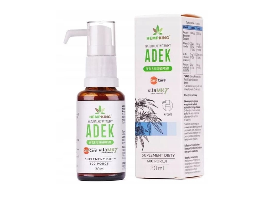 Witamina ADEK w oleju konopnym 30ml - Hempking