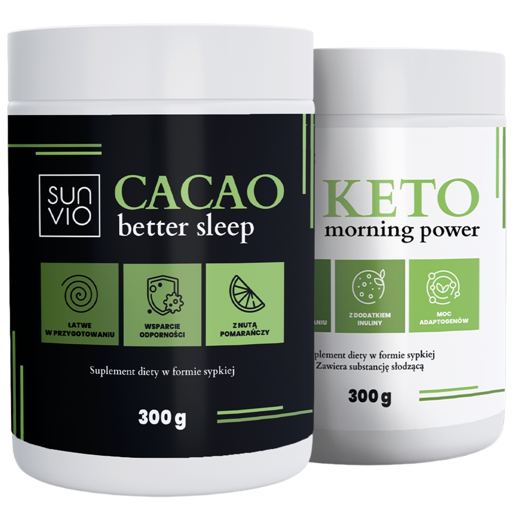 SunVio Cacao better sleep 300g + Keto morning power 300g - Sunvio
