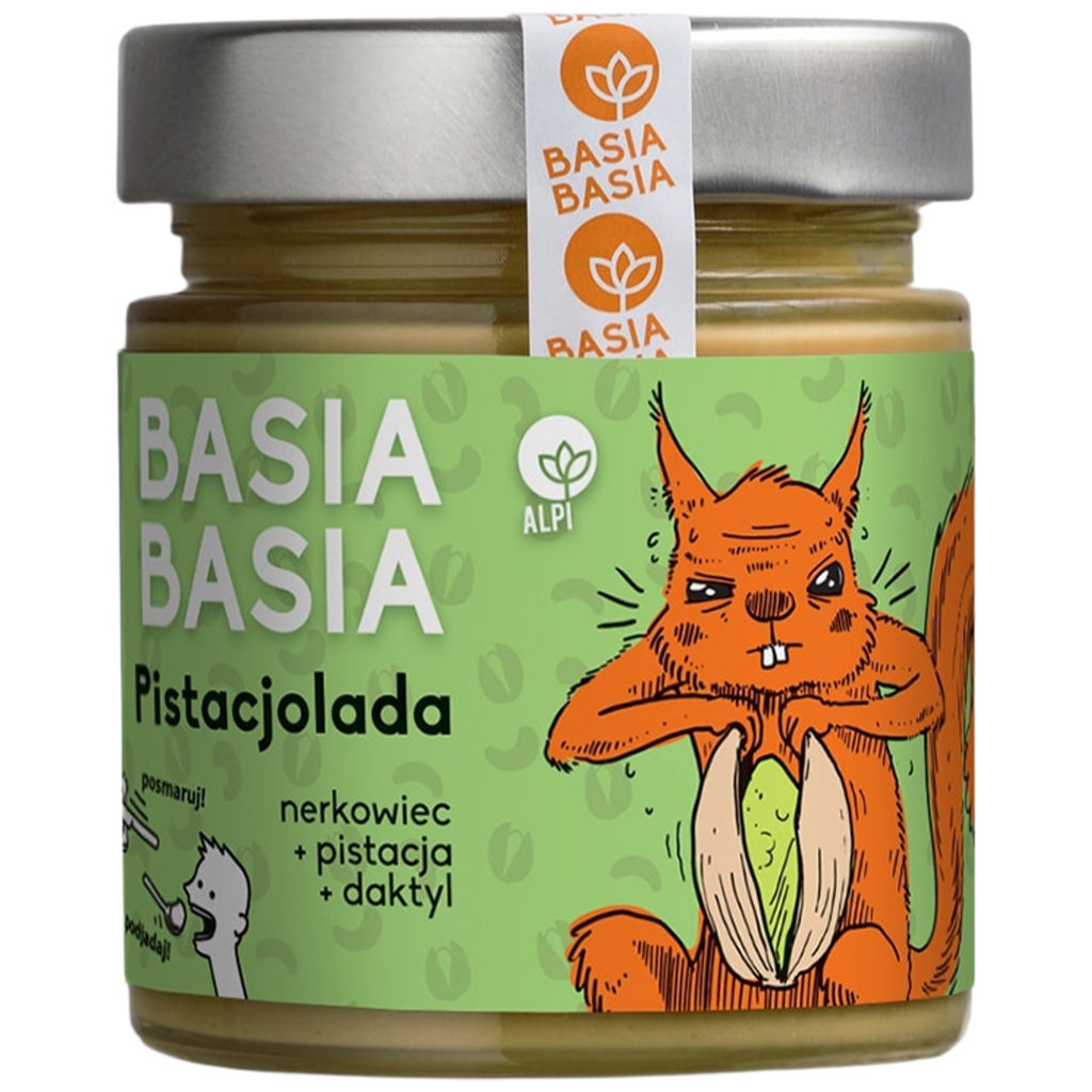 Krem z nerkowca, pistacji i daktyla Pistacjolada 195g - Basia Basia