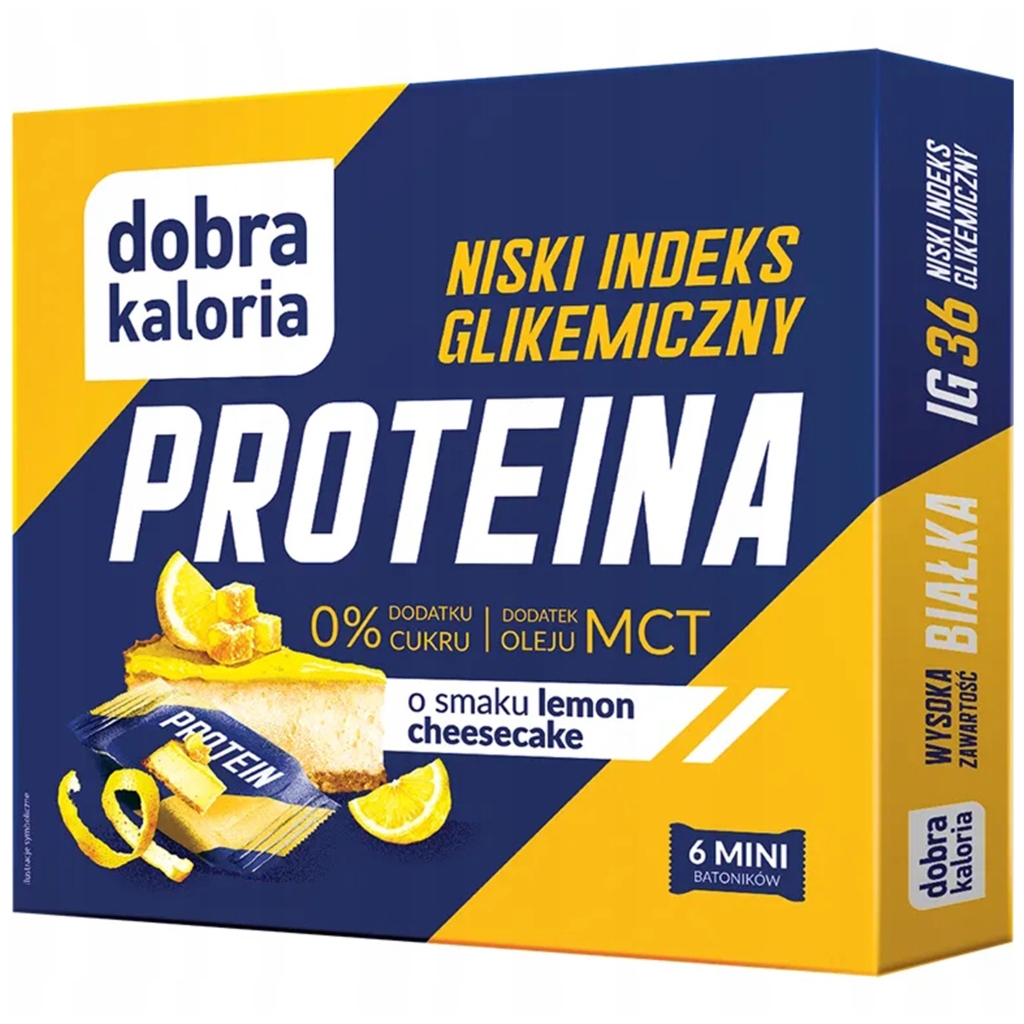 Dobra Kaloria Mini batoniki proteinowe sernik cytrynowy niskie IG 102g - Dobra Kaloria