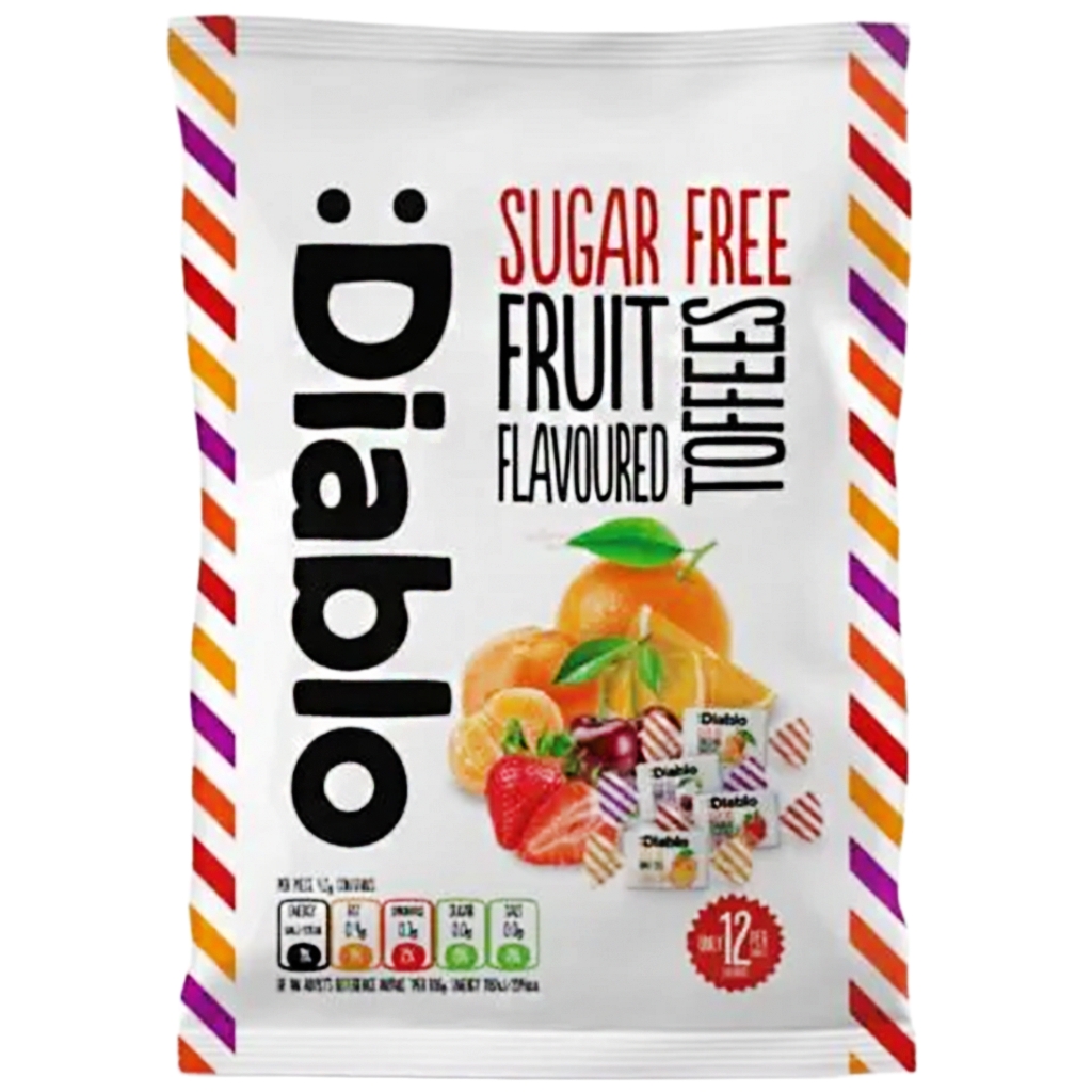 Cukierki ciągutki owocowe bez cukru 75g - Diablo