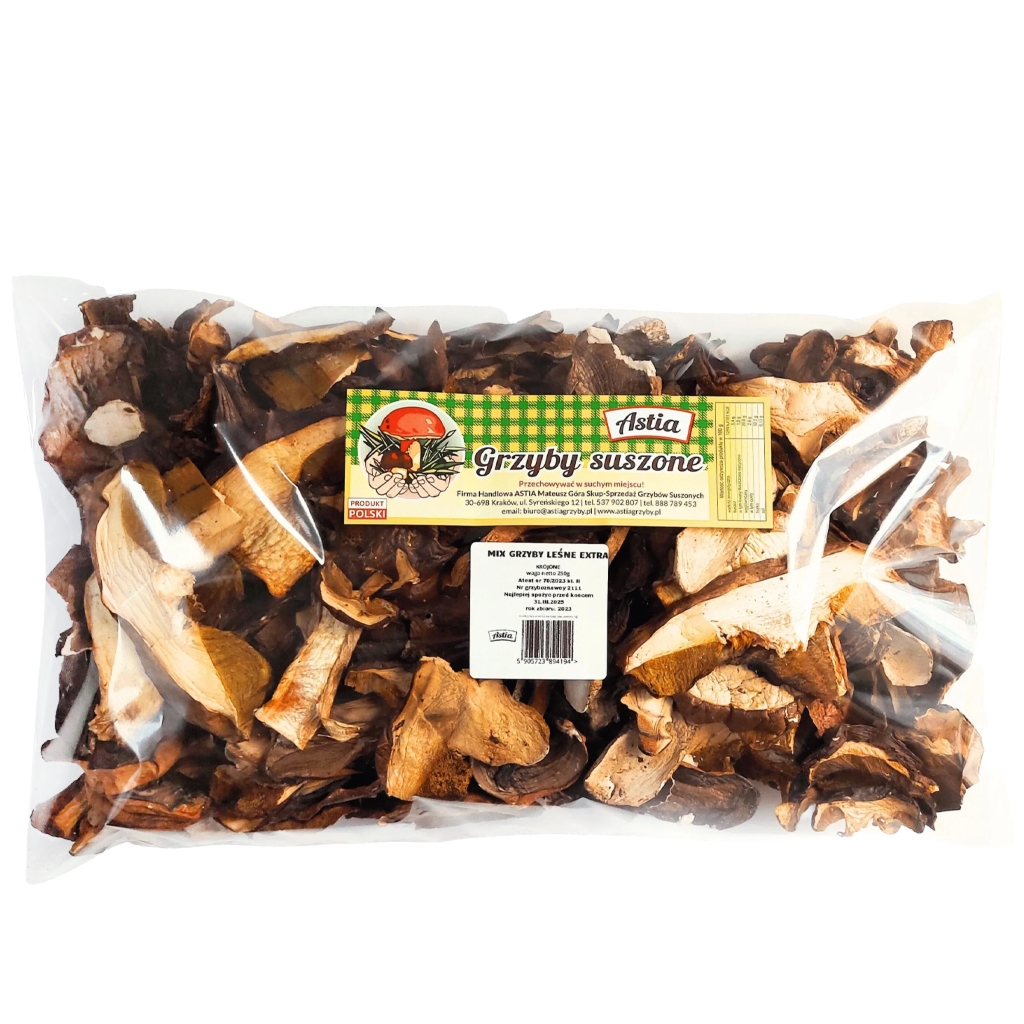 Grzyby suszone krojone 250g - Astia