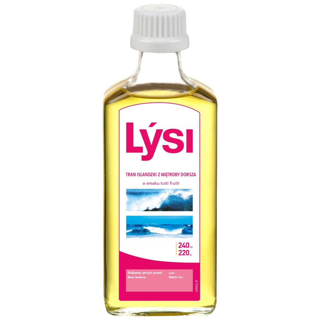 Lysi TRAN ISLANDZKI 1080 mg MSC TUTTI FRUTTI 240ml - Lysi