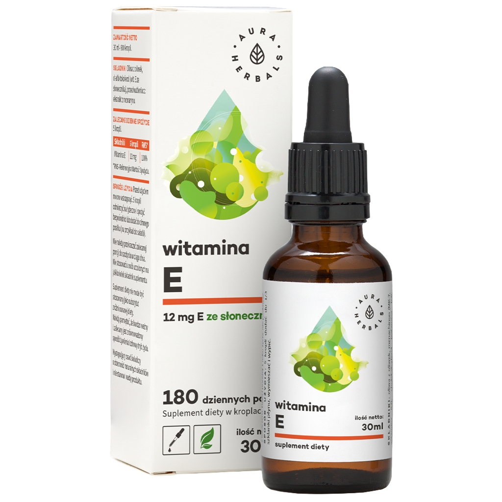 AURA HERBALS Witamina E, krople 30 ml - Aura Herbals