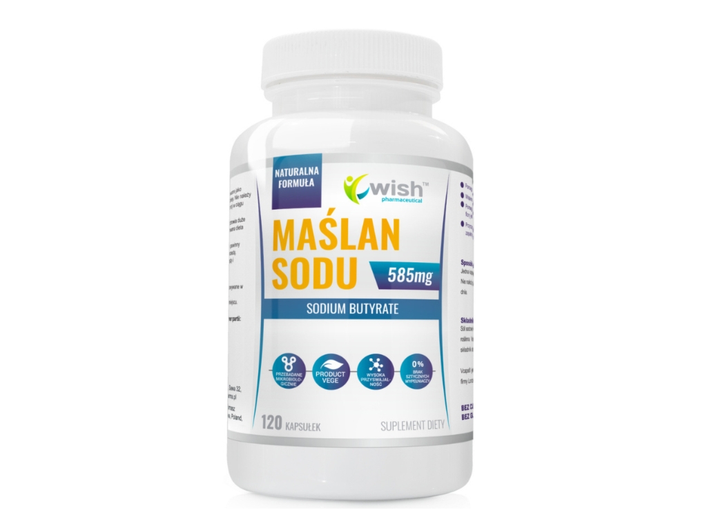 Maślan Sodu 585mg 120 kapsułek - Wish