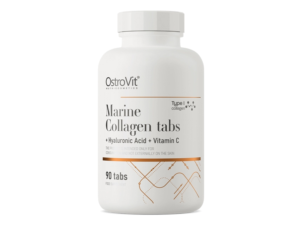 Kolagen Morski + Kwas Hialuronowy + Witamina C 90 tabletek - Ostrovit