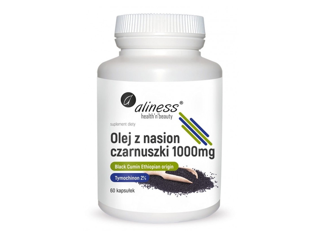 Olej z nasion czarnuszki 2% 1000mg 60kaps. Aliness - Aliness