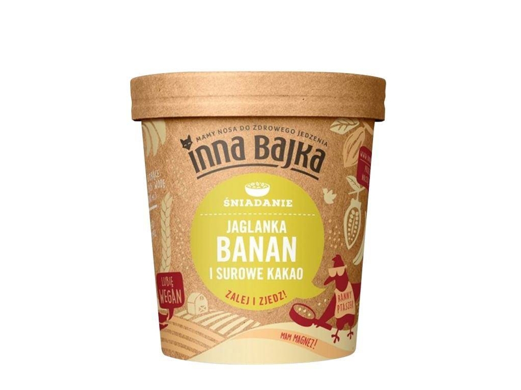 Jaglanka banan i surowe kakao 65g - Inna Bajka