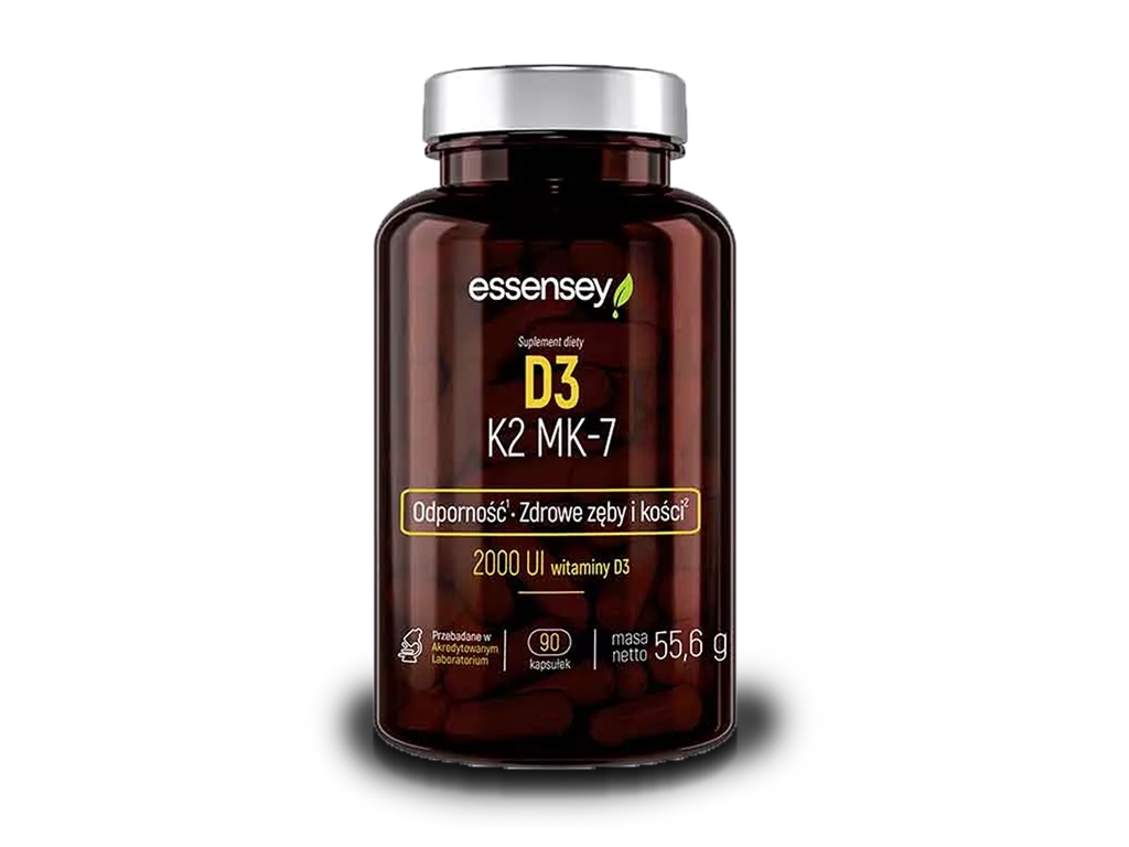 Witamina D3 K2 MK-7 90 kapsułek - Essensey