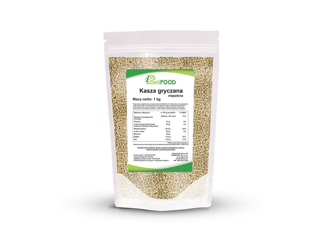 Kasza gryczana niepalona 1 kg - Delifood
