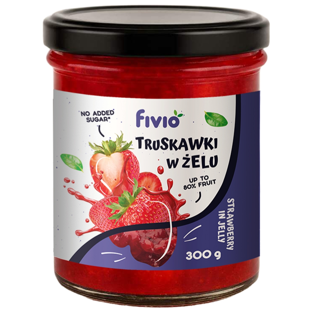 Owoce w żelu - truskawka 300g - Fivio