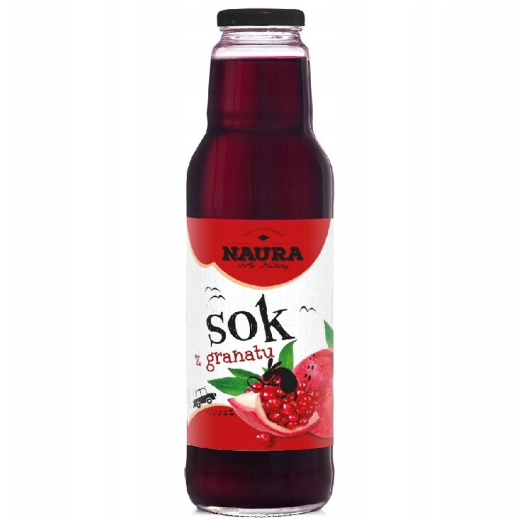 Naura Sok z granatu bez dodatku cukru 750 ml - Naura