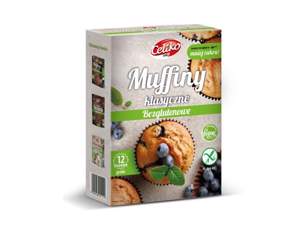 Muffiny klasyczne bezglutenowe 280g - Celiko