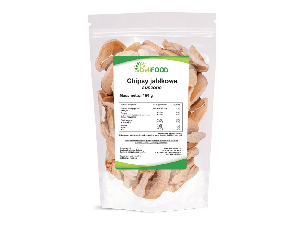 Chipsy jabłkowe 150g - Delifood