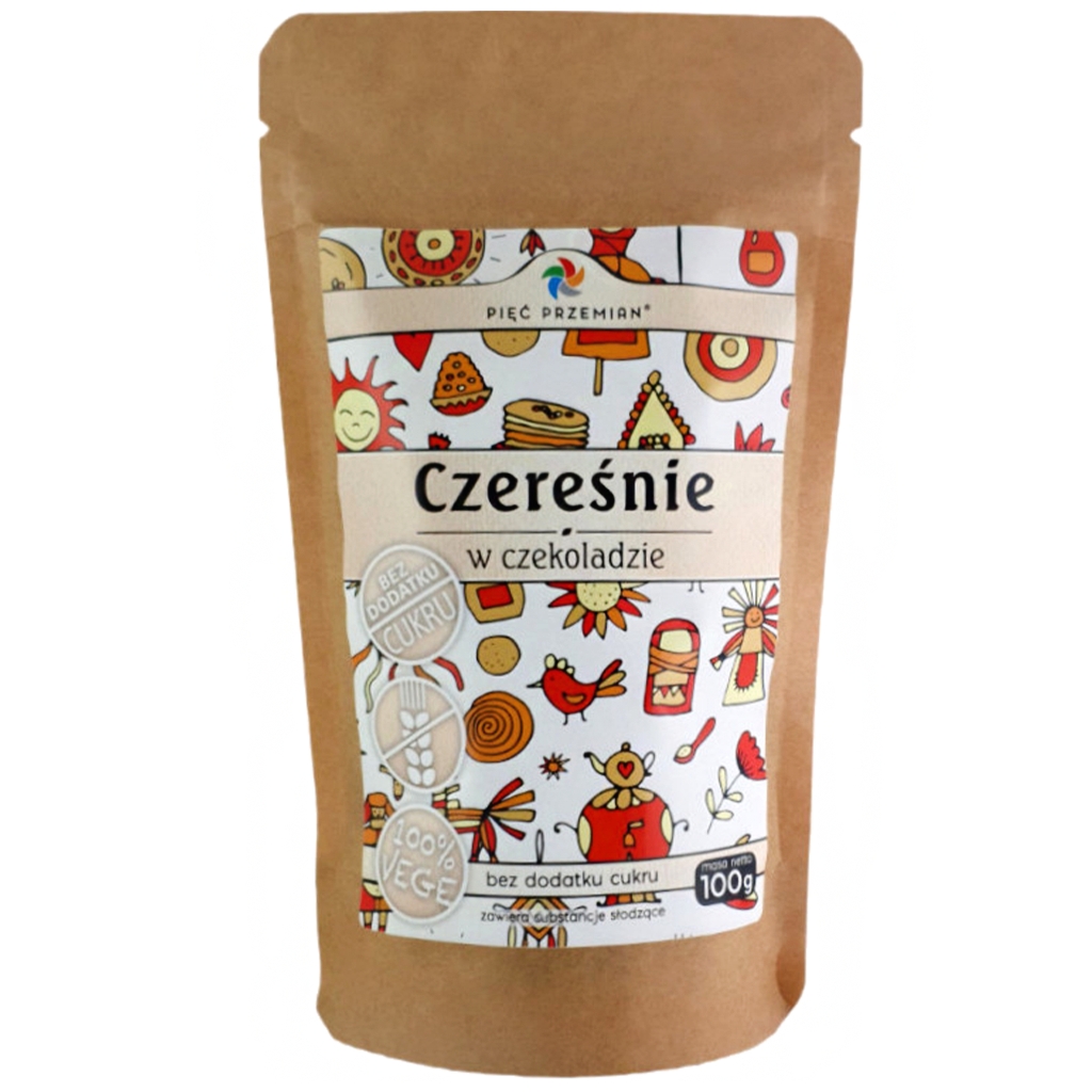 Czereśnie suszone w czekoladzie 100g - Pięć Przemian