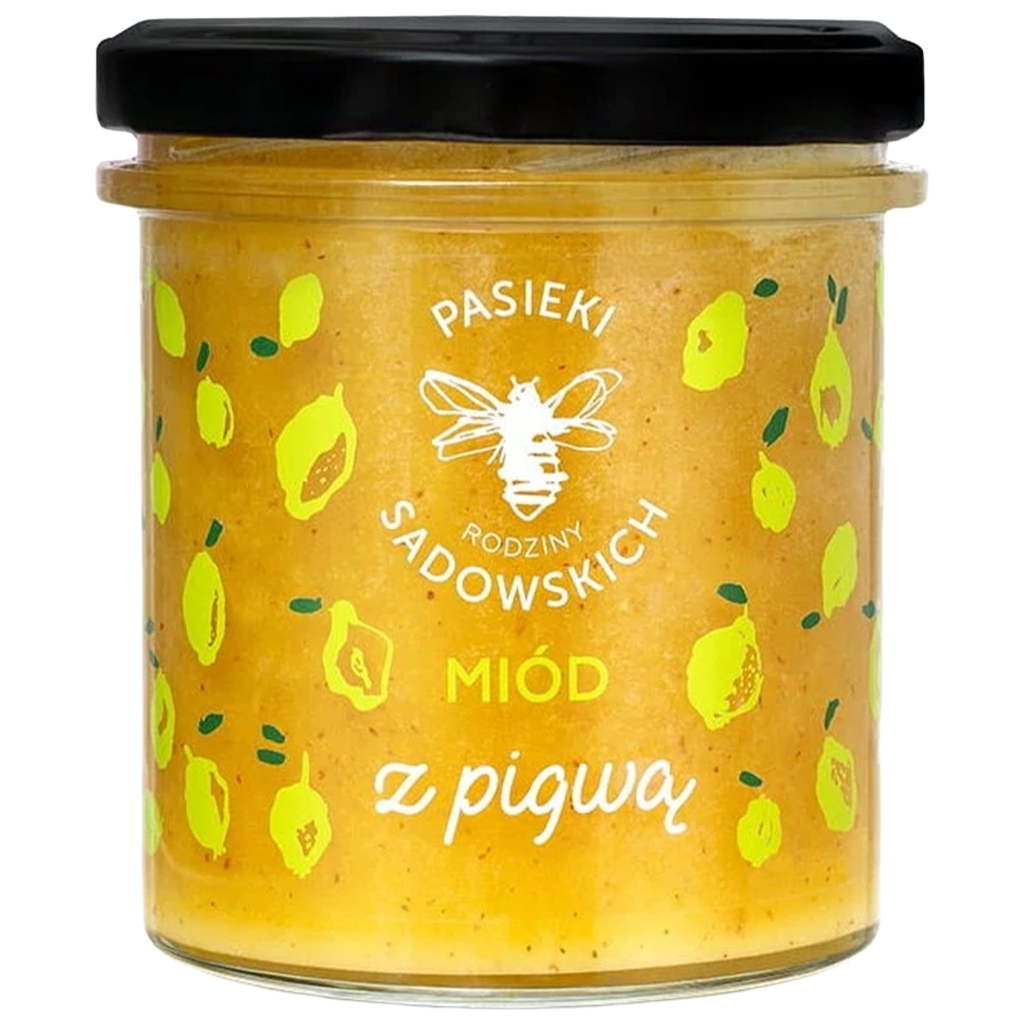 PASIEKI RODZINY SADOWSKICH Miód z pigwą 430g - Pasieki Rodziny Sadowskich